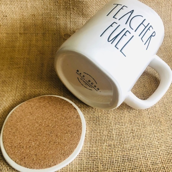 Rae Dunn TEACHER FUEL Double Sided Mug and Coaster - Picture 7 of 7